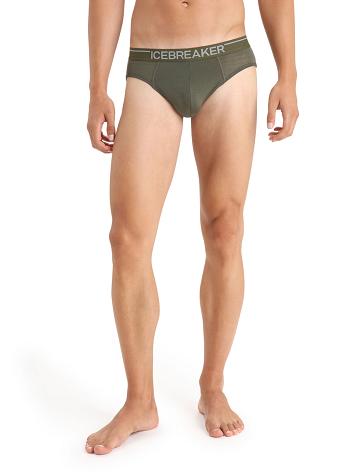 Pánské Spodní Prádlo Icebreaker Merino Anatomica Briefs Olivy Zelené | CZ 1650RVDW